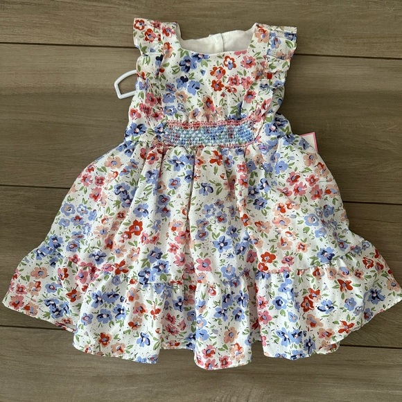 Floral and Pink Gingham Kids Dress Set toddler girl spring dresses. Brand new - Picture 5 of 8